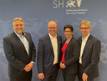 v.l.n.r.: Peter Heberling, Tobias Goldschmidt, Judith Hübner und Dr. André Lassahn